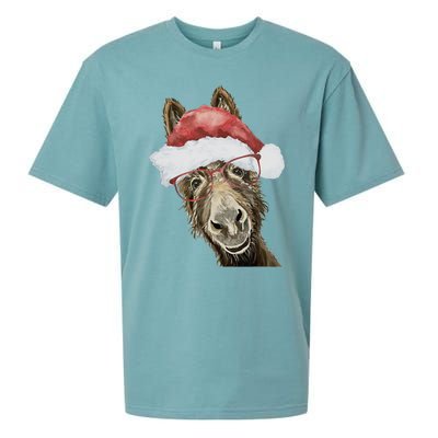 Christmas Donkey, Cute Christmas Donkey Sueded Cloud Jersey T-Shirt