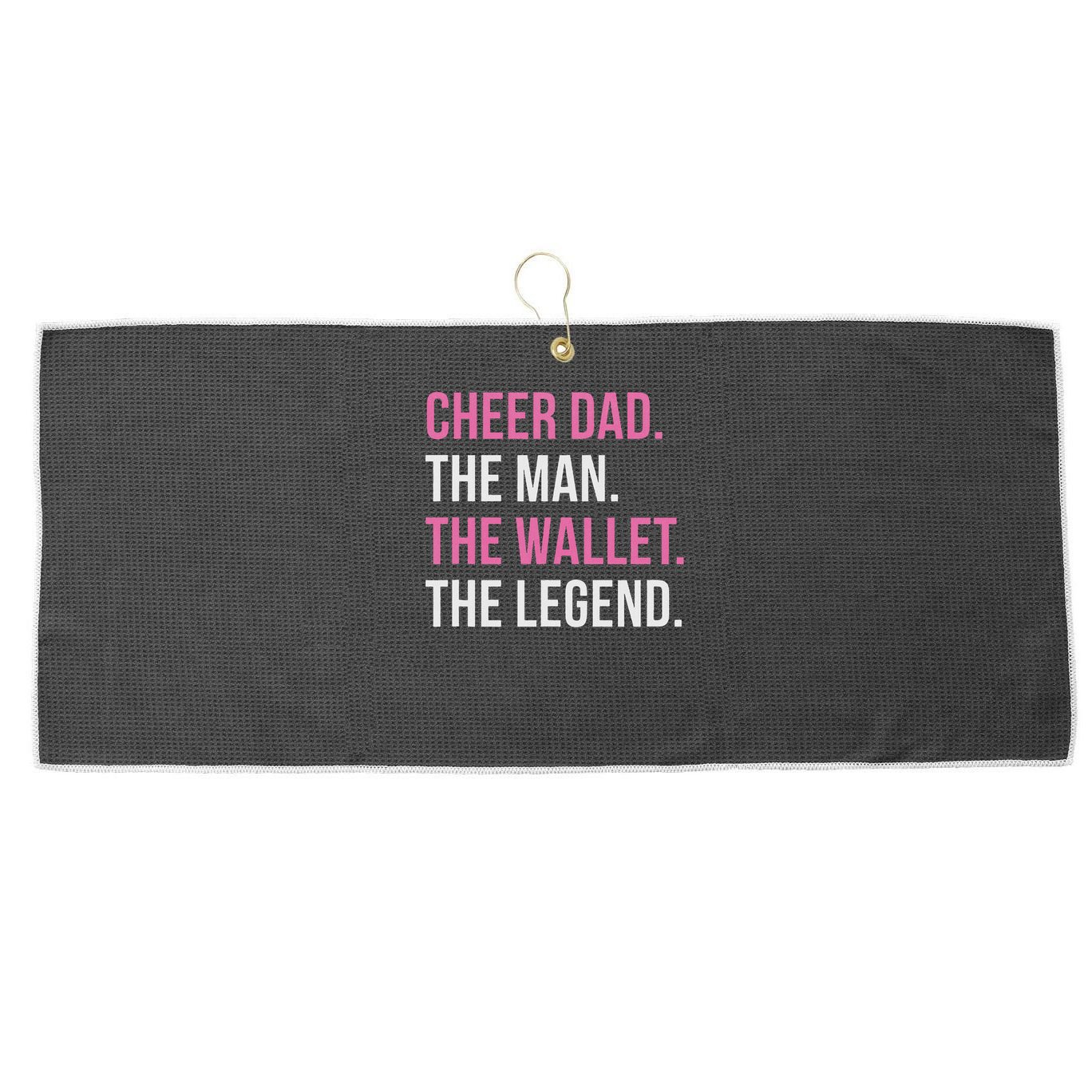 Cheer Dad Cheerleading Large Microfiber Waffle Golf Towel