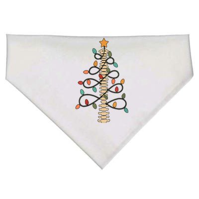 Chiropractor Doctor Christmas Lights Chiropractic Assistant USA-Made Doggie Bandana