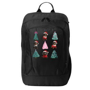 Cute Dachshund Christmas Tree Pattern Merry Xmas Dog Lover Great Gift City Backpack