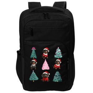 Cute Dachshund Christmas Tree Pattern Merry Xmas Dog Lover Great Gift Impact Tech Backpack