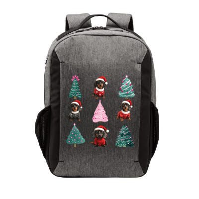 Cute Dachshund Christmas Tree Pattern Merry Xmas Dog Lover Great Gift Vector Backpack