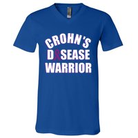 Crohn's Disease Colitis Warrior Survivor Colon Cancer Gift V-Neck T-Shirt