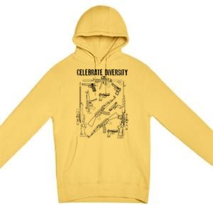 Celebrate Diversity Cute Black Firearm Owners Funny Gift Meaningful Gift Premium Pullover Hoodie