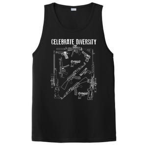 Celebrate Diversity Cute Black Firearm Owners Funny Gift Meaningful Gift PosiCharge Competitor Tank