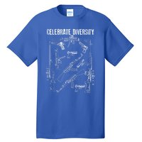 Celebrate Diversity Cute Black Firearm Owners Funny Gift Meaningful Gift Tall T-Shirt