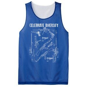 Celebrate Diversity Cute Black Firearm Owners Funny Gift Meaningful Gift Mesh Reversible Basketball Jersey Tank