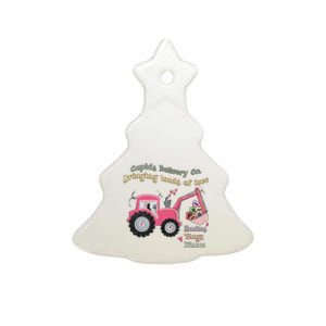 Cupid's Delivery Co Brings Loads Of Love Valentine's Day Excavator Ceramic Tree Ornament