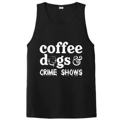 Coffee Dogs Crime Shows Funny Coffee Dog Lovers PosiCharge Competitor Tank