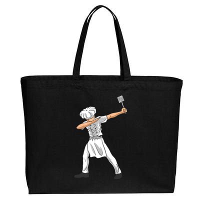 Chef Dabbing Culinary Sous Chef Cuisine Kitchen Chief Cook Cotton Canvas Jumbo Tote