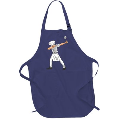 Chef Dabbing Culinary Sous Chef Cuisine Kitchen Chief Cook Full-Length Apron With Pockets