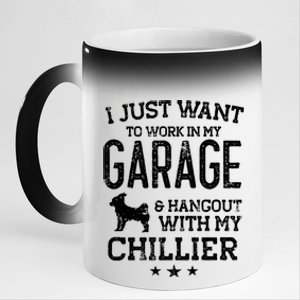 Chillier Dad Car Garage Hangout Gift 11oz Black Color Changing Mug