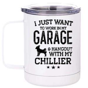 Chillier Dad Car Garage Hangout Gift 12 oz Stainless Steel Tumbler Cup