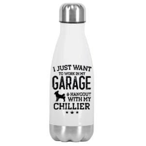 Chillier Dad Car Garage Hangout Gift Stainless Steel Insulated Water Bottle