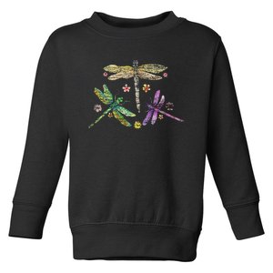 Colorful Dragonflies Toddler Sweatshirt