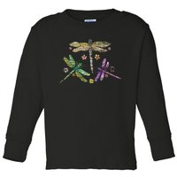 Colorful Dragonflies Toddler Long Sleeve Shirt