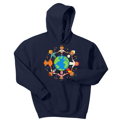 Cultural Diversity Children Around The World Earth Day Copy Kids Hoodie