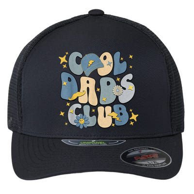 Cool Dads Club Groovy Retro Funny Fathers Day New Dad Flexfit Unipanel Trucker Cap