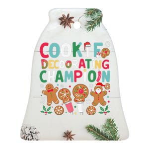 Cookie Decorating Champion Christmas Cookie Baking Ceramic Bell Ornament