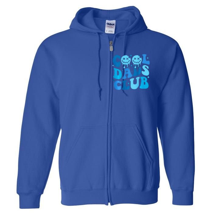 Cool Dads Club Groovy Dad Father's Day Full Zip Hoodie