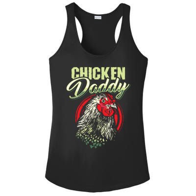 Chicken Daddy Chicken Dad Farmer Poultry Farmer Ladies PosiCharge Competitor Racerback Tank