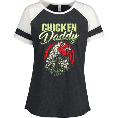 Chicken Daddy Chicken Dad Farmer Poultry Farmer Enza Ladies Jersey Colorblock Tee