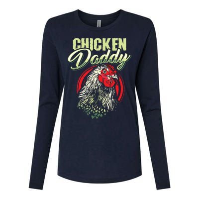 Chicken Daddy Chicken Dad Farmer Poultry Farmer Womens Cotton Relaxed Long Sleeve T-Shirt