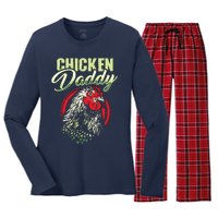 Chicken Daddy Chicken Dad Farmer Poultry Farmer Women's Long Sleeve Flannel Pajama Set 