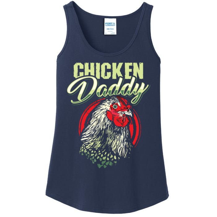 Chicken Daddy Chicken Dad Farmer Poultry Farmer Ladies Essential Tank