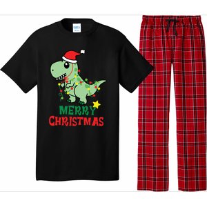 Cute Dinosaur Christmas Tree Rex Gift Pajama Set