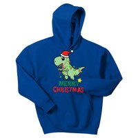 Cute Dinosaur Christmas Tree Rex Gift Kids Hoodie