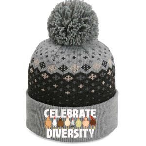 Celebrate Diversity Chicken Lover Farmyard Animal Lover The Baniff Cuffed Pom Beanie