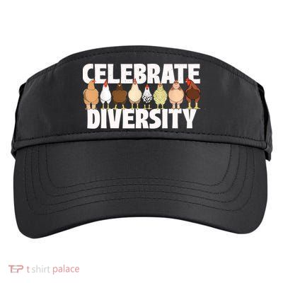 Celebrate Diversity Chicken Lover Farmyard Animal Lover Adult Drive Performance Visor