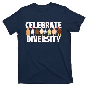 Celebrate Diversity Chicken Lover Farmyard Animal Lover T-Shirt