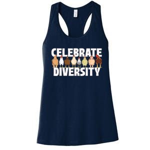 Celebrate Diversity Chicken Lover Farmyard Animal Lover Women's Racerback Tank