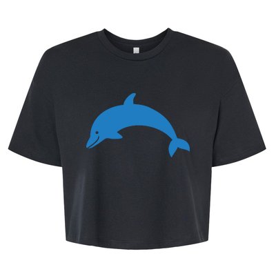 Cute Dolphin Bella+Canvas Jersey Crop Tee