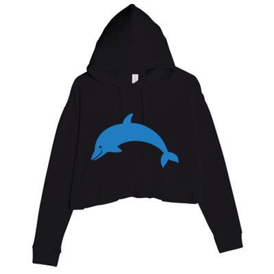 Cute Dolphin Crop Fleece Hoodie