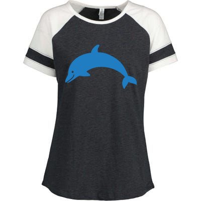 Cute Dolphin Enza Ladies Jersey Colorblock Tee