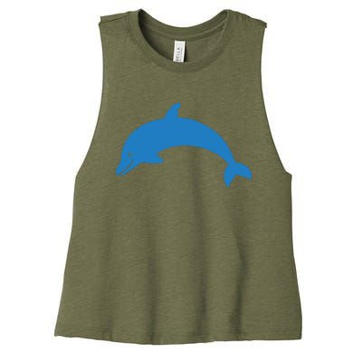 Cute Dolphin Women's Racerback Cropped Tank