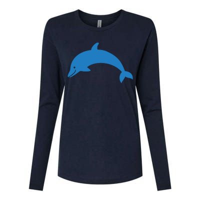 Cute Dolphin Womens Cotton Relaxed Long Sleeve T-Shirt