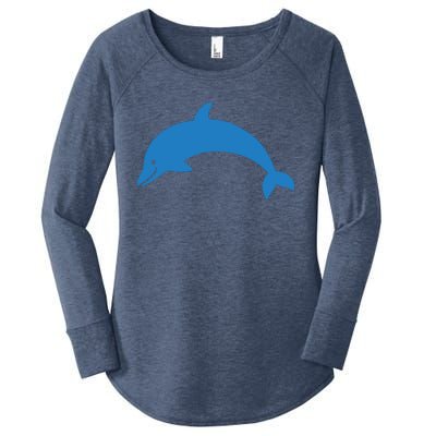 Cute Dolphin Women's Perfect Tri Tunic Long Sleeve Shirt