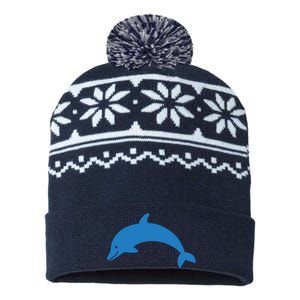 Cute Dolphin USA-Made Snowflake Beanie