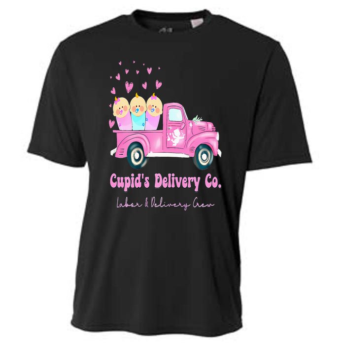 Cupids Delivery Co Funny Ld Crew Valentines Day Truck Cooling Performance Crew T-Shirt