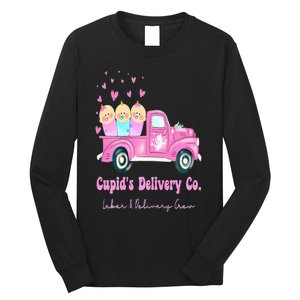 Cupids Delivery Co Funny Ld Crew Valentines Day Truck Long Sleeve Shirt