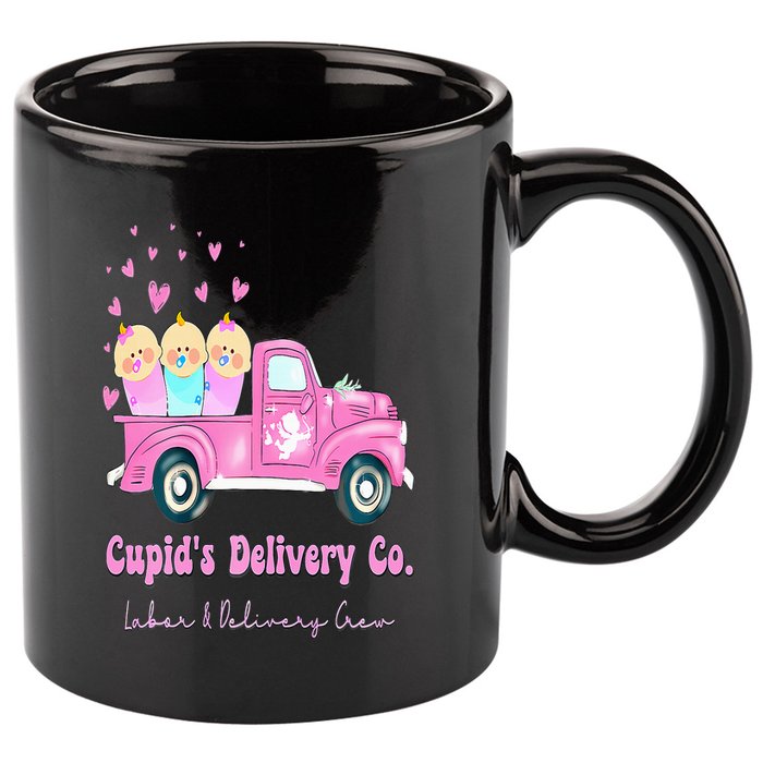 Cupids Delivery Co Funny Ld Crew Valentines Day Truck 11oz C Handle Ceramic Mug