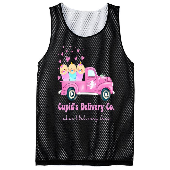 Cupids Delivery Co Funny Ld Crew Valentines Day Truck Mesh Reversible Basketball Jersey Tank