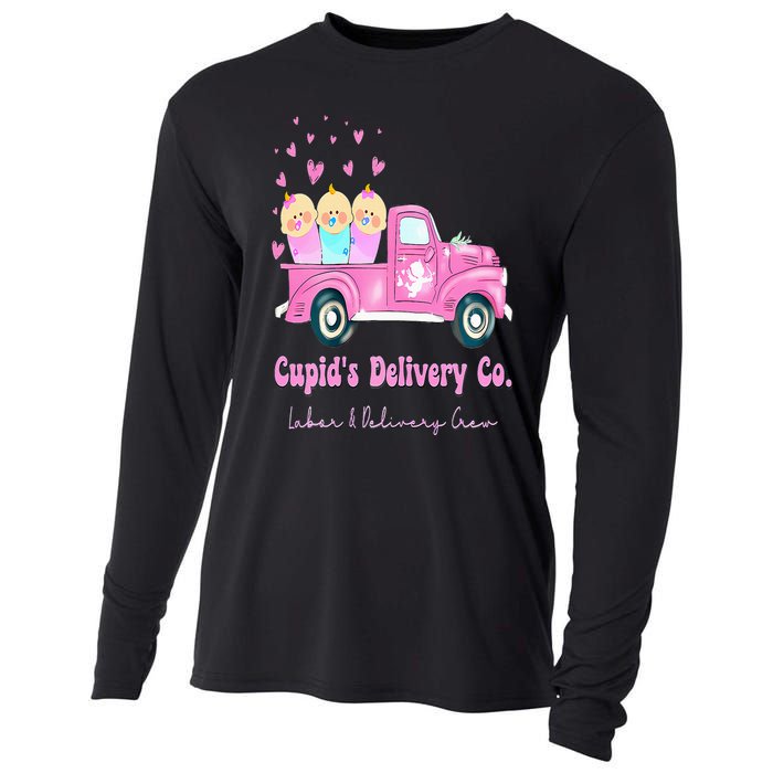 Cupids Delivery Co Funny Ld Crew Valentines Day Truck Cooling Performance Long Sleeve Crew