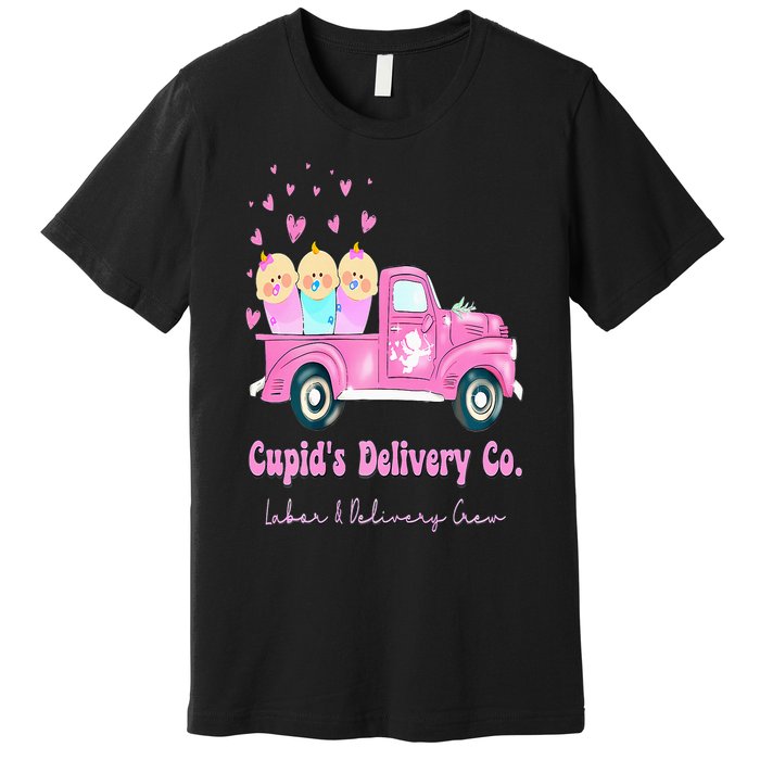 Cupids Delivery Co Funny Ld Crew Valentines Day Truck Premium T-Shirt