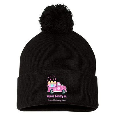 Cupids Delivery Co Funny Ld Crew Valentines Day Truck Pom Pom 12in Knit Beanie