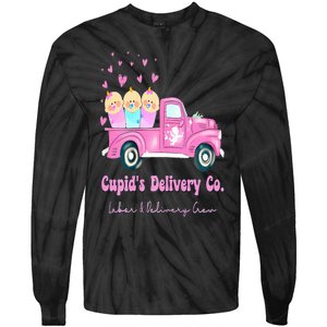 Cupids Delivery Co Funny Ld Crew Valentines Day Truck Tie-Dye Long Sleeve Shirt